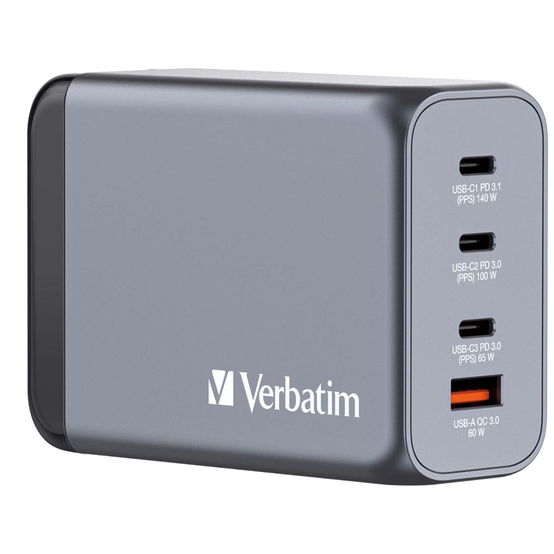 GNC-240 GaN Charger 240 W with 1 x USB-C® 140 W / 1 x USB-C® 100 W / 1 x USB-C® 65 W / 1 x USB-A QC 3.0 (EU/UK/US