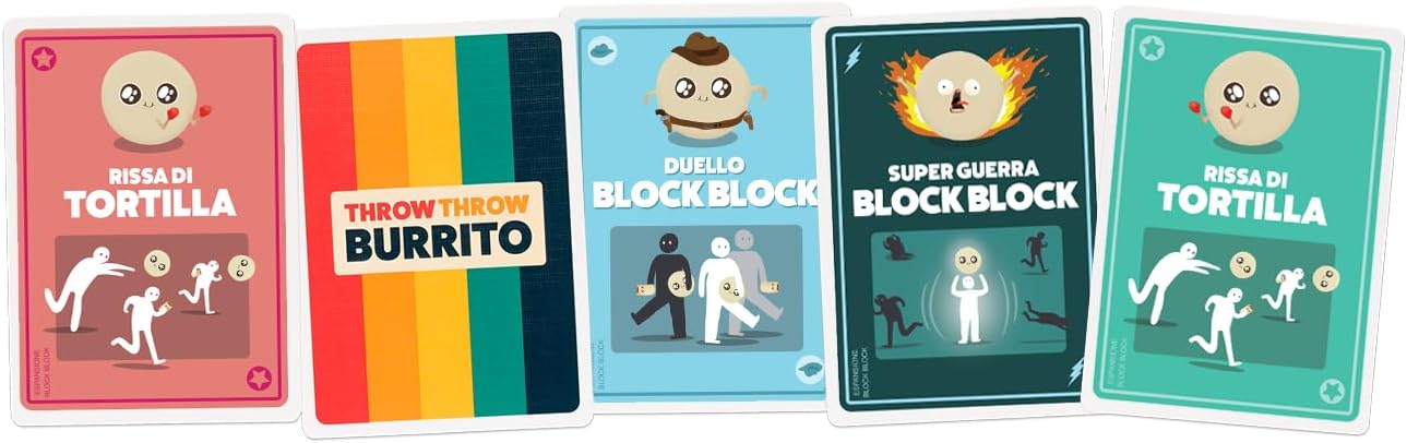 Asmodee - Block Block Burrito, Espansione per Gioco da Tavolo Throw Throw Burrito e Throw Throw Avocado, 2-6 Giocatori, 7+ Anni, Edizione in Italiano
