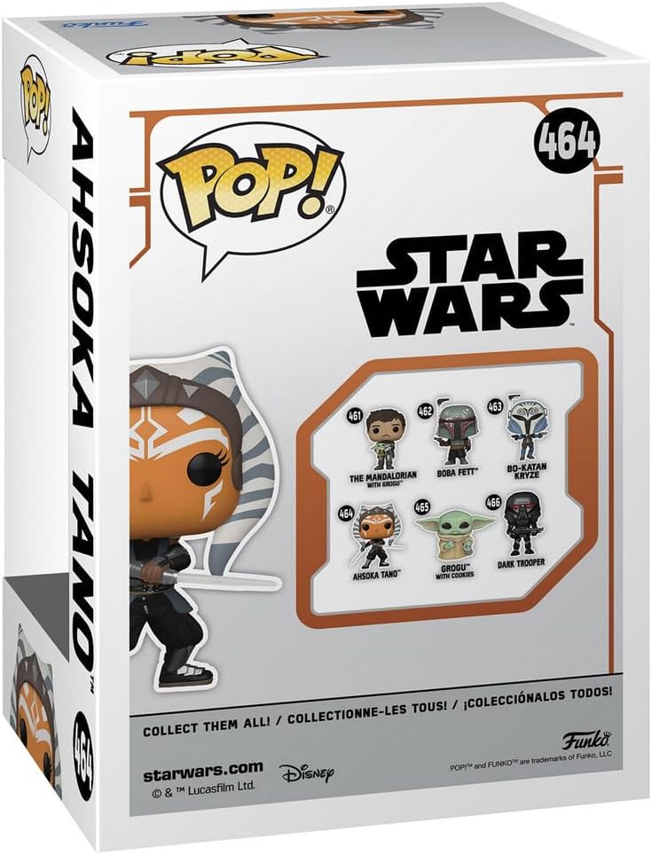 Funko Boxed Pop! & Tees (Adult): Disney Star Wars - Ahsoka Tano (Glows In The Dark) Bobble-Head Vinyl Figure & T-Shirt (