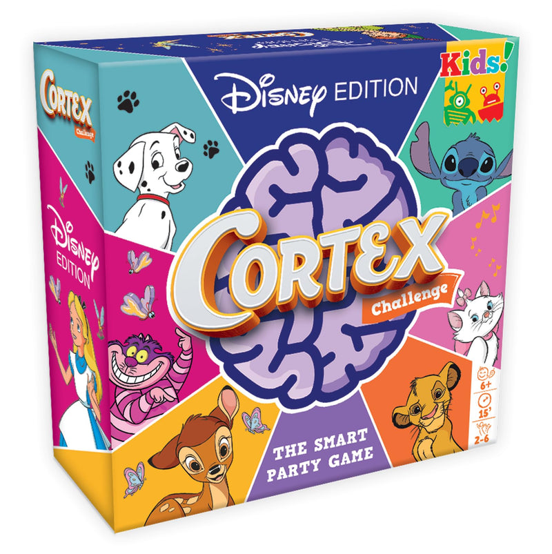 Zygomatic, Cortex Challenge Kids! Disney Edition, Familienspiel, Brettspiel, 2-6 Spieler, ab 6+ Jahren, 15 Minuten, Mehrsprachig