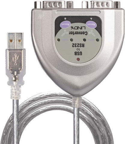 LINDY USB to Serial Adapter - 2 Port (RS232