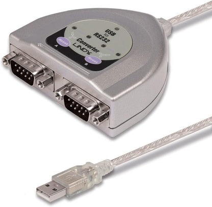 LINDY USB to Serial Adapter - 2 Port (RS232