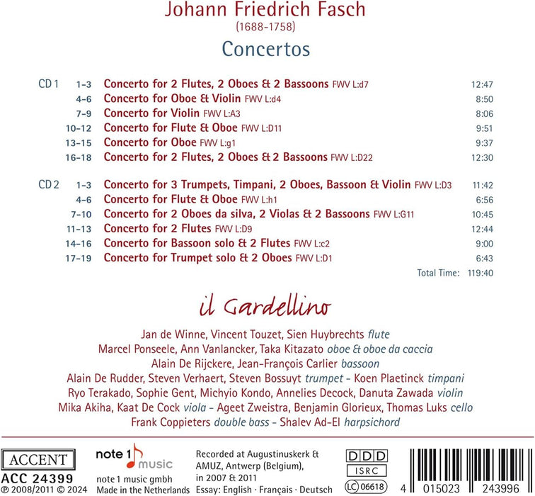 Johann Friedrich Fasch: Concertos