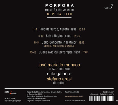 Porpora: Music for the Venetian Ospedaletto