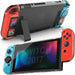Stuurkruisadapter & beschermhoes voor Joy-Con™ + Nintendo Switch™ incl. houder voor maximaal 3 game-cartridges, transparant (87276 Dpad Case Switch
