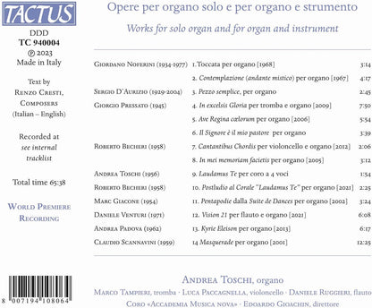 Andrea Toschi: Opere Per Organo Solo E Per Organo E Strumento
