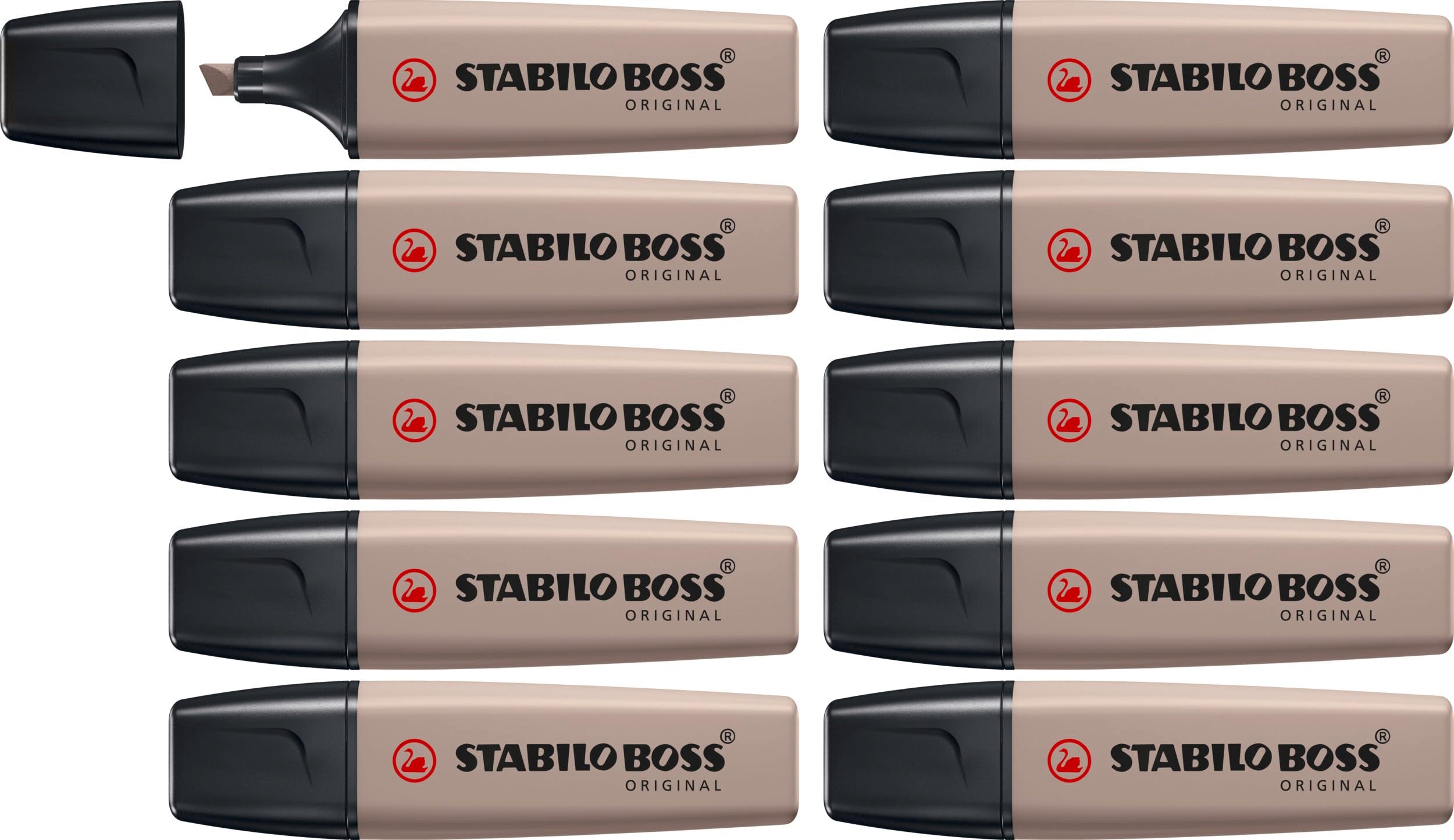 Highlighter - STABILO BOSS ORIGINAL NatureCOLORS - Pack of 10