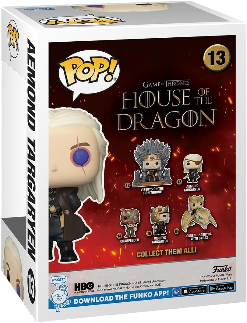 Funko POP! TV: House Of the Dragon - Aemond Targaryen - 1/6 Odds for Rare Chase Variant - Collectable Vinyl Figure - Gift Idea - Official Merchandise - Toys for Kids & Adults - TV Fans