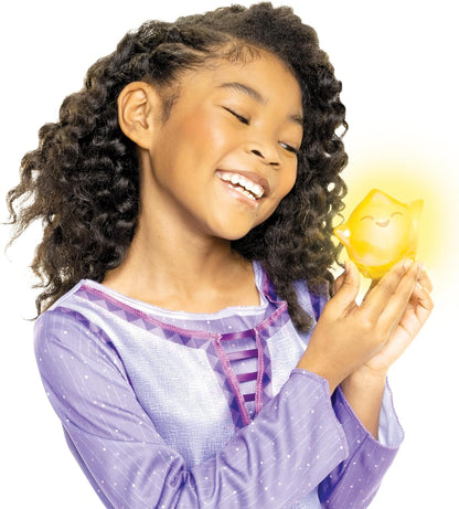 Disney’s Wish Interactive Light Up and Sound Role Play Star with Included Storytelling Accessories with Asha’s Wearable Fashion Satchel Playset Inspired by the Film