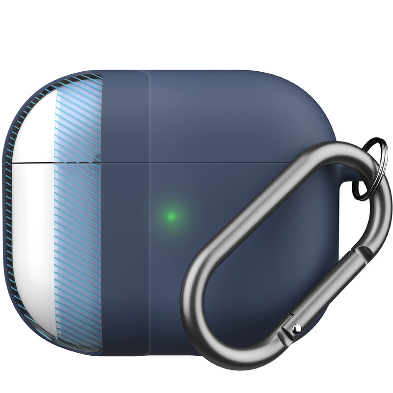 KeyBudz AirPods 3 hoes met sleutelhanger Hybrid Shell serie compatibel met AirPods Pro Case Cover (blauw