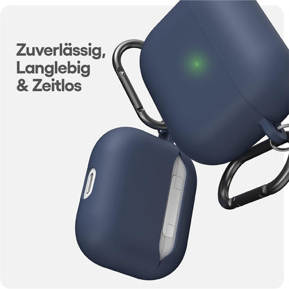 KeyBudz AirPods 3 hoes met sleutelhanger Hybrid Shell serie compatibel met AirPods Pro Case Cover (blauw