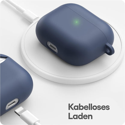 KeyBudz AirPods 3 hoes met sleutelhanger Hybrid Shell serie compatibel met AirPods Pro Case Cover (blauw