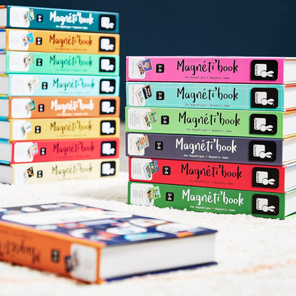 Janod - Magneti'Book for Girls - Magnetic Educational Game, 46 Pieces - Fine Motor Skills and Imagination Learning - From 3 Years, J02718