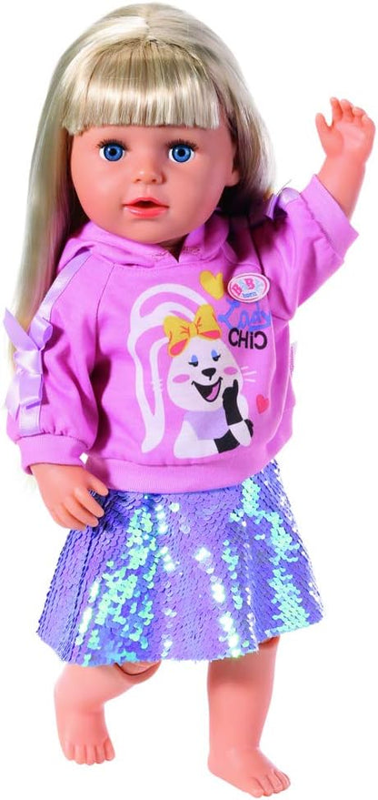 BABY born Fashion 43cm - Easy for Small Hands, Creative Play Promotes Empathy & Social Skills, For Toddlers 3 Years & Up - Includes