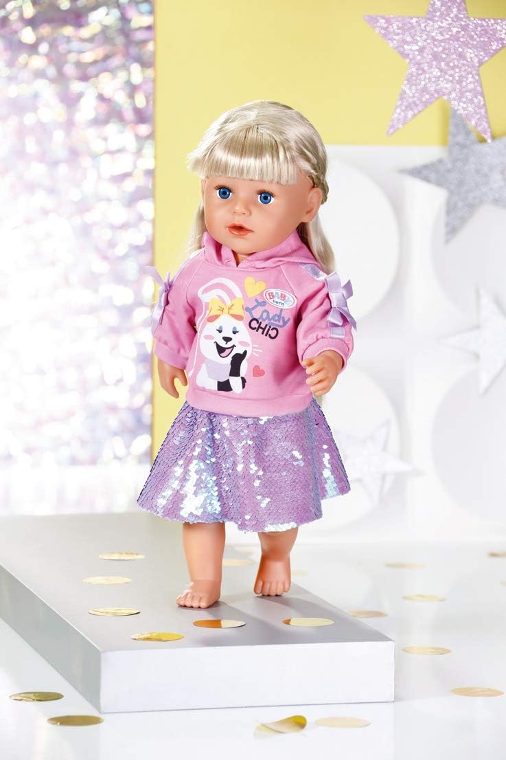 BABY born Fashion 43cm - Easy for Small Hands, Creative Play Promotes Empathy & Social Skills, For Toddlers 3 Years & Up - Includes