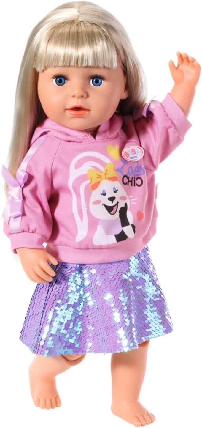 BABY born Fashion 43cm - Easy for Small Hands, Creative Play Promotes Empathy & Social Skills, For Toddlers 3 Years & Up - Includes