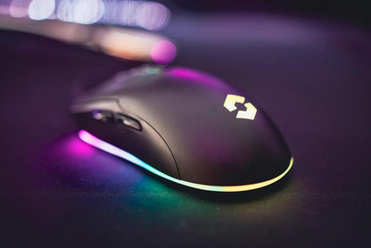 Speedlink TAUROX Gaming Mouse - Gaming mouse with cable, multi-coloured LED lighting, USB connection, 5-button PC mouse wired, two DPI switches up to 7,200 dpi, sheathed cable, black