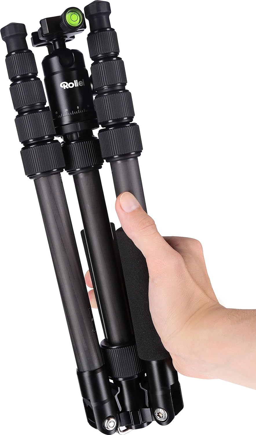 Rollei Compact Traveler No.1 , Carbon , Black , Light Travel Tripod