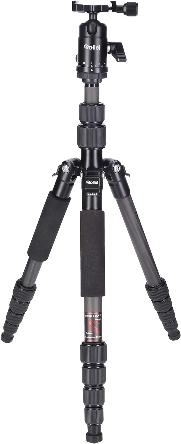 Rollei Compact Traveler No.1 , Carbon , Black , Light Travel Tripod
