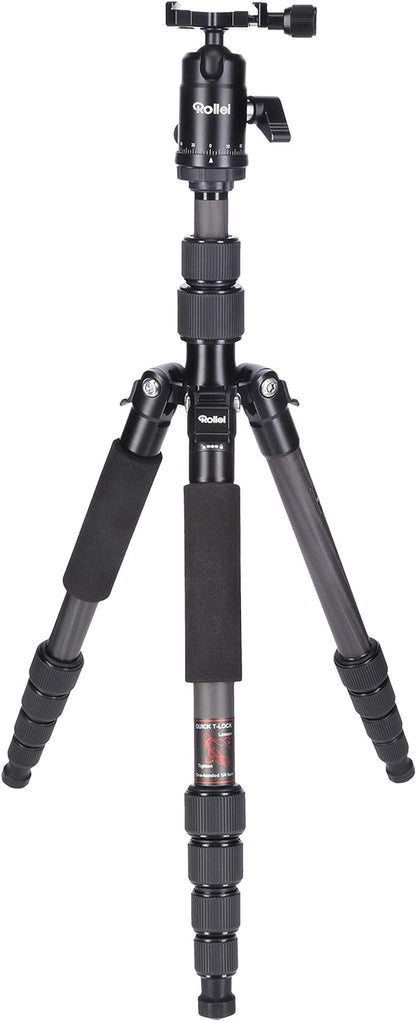 Rollei Compact Traveler No.1 , Carbon , Black , Light Travel Tripod