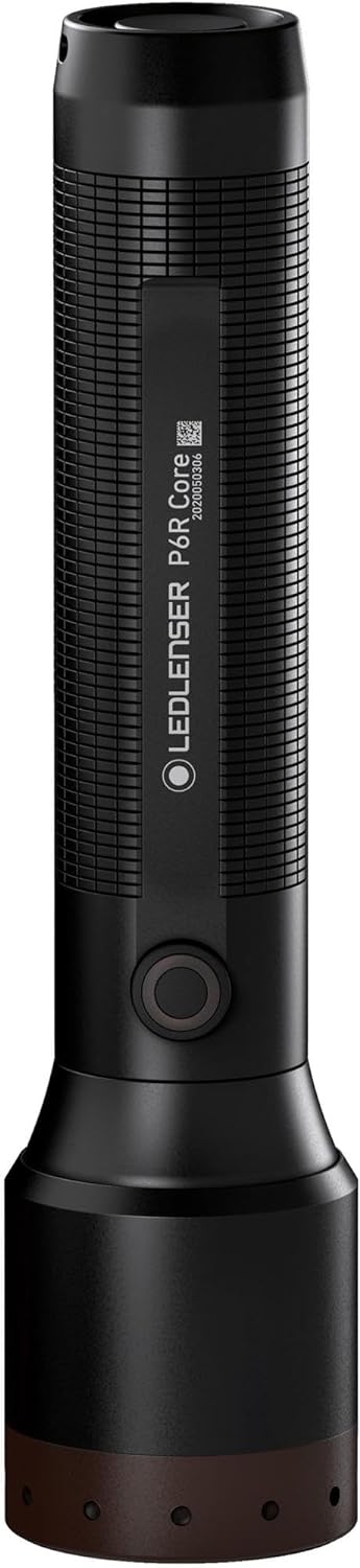 Ledlenser P6R Core - LED Battery Powered Torch, Super Bright 900 Lumens, Water Resistant (IP68) Powerful Searchlight Torch, Dog Walking, Hiking, Camping, Up to 95 Hour Running Time