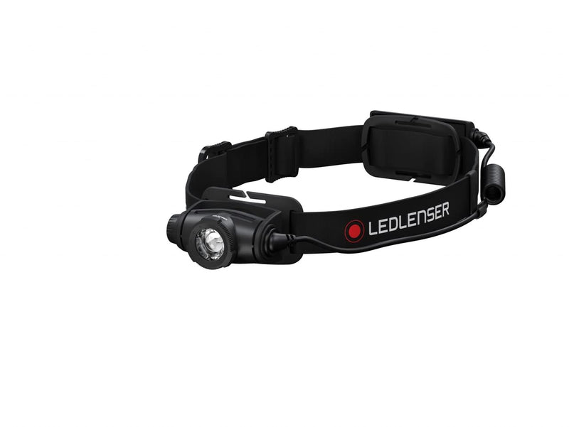 Ledlenser H5R - Rechargeable LED Head Torch, Super Bright 500 Lumens Headlamp, Water Resistant (IP67), Camping, Hiking Equipment, Rechargeable Work Head Torch, Up to 50 Hours Running Time
