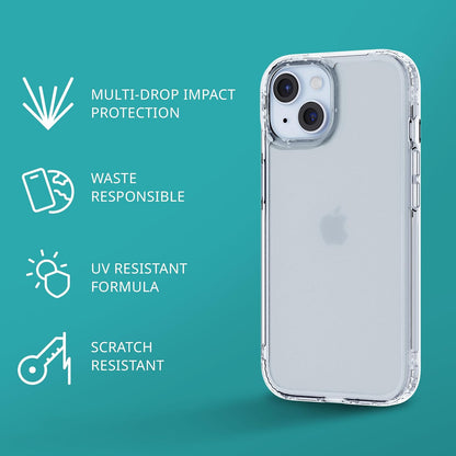 tech21 Evo Clear case for iPhone 15 - Impact Protection Case