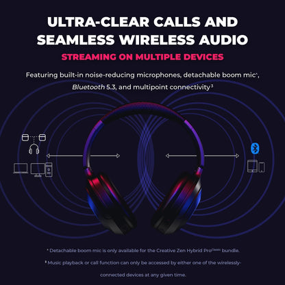 Creative Labs Zen Hybrid Pro (schwarz, ANC, Bluetooth, USB-C