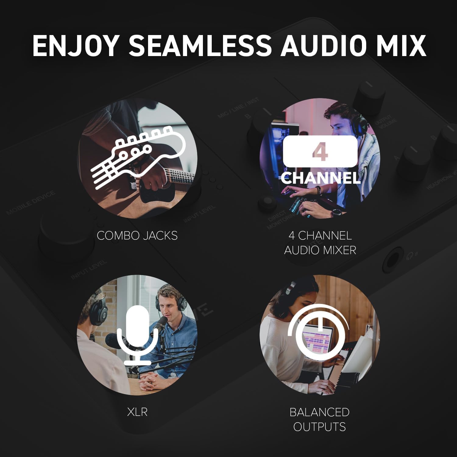CREATIVE Live! Audio A3 USB Audio Interface with High Resolution Recording and Playback up to 24 Bit 96 kHz with Latency-Free Direct Monitoring