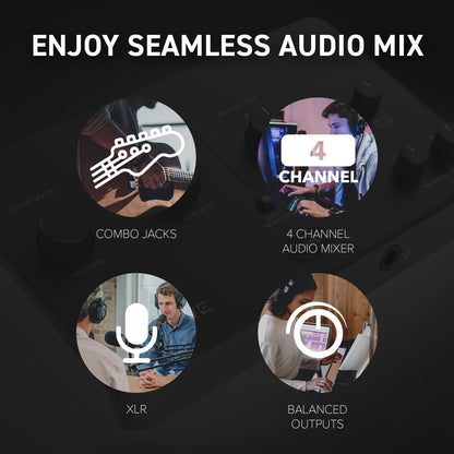 CREATIVE Live! Audio A3 USB Audio Interface with High Resolution Recording and Playback up to 24 Bit 96 kHz with Latency-Free Direct Monitoring