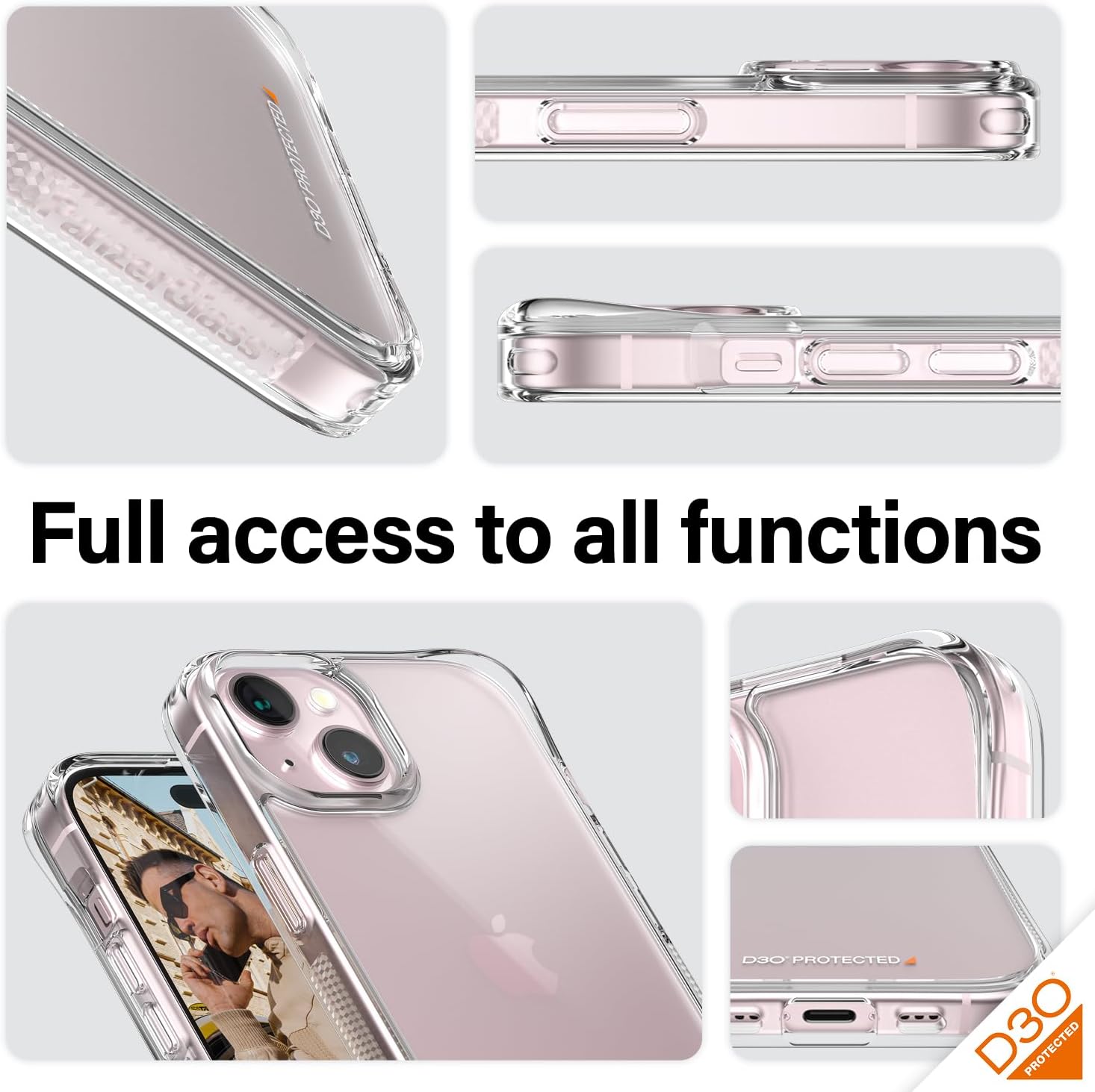 PanzerGlass HardCase with D3O iPhone 2023 6.1 coque de protection pour téléphones portables Housse Transparent
