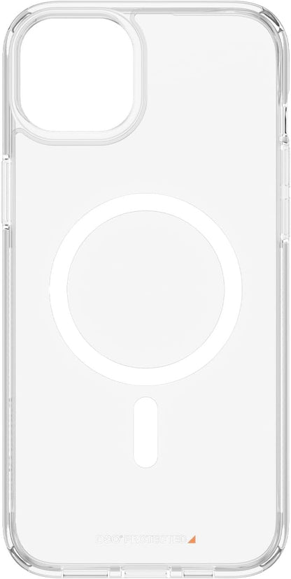 PanzerGlass Apple iPhone 15 Plus (6.7 Inch) HardCase MagSafe Compatible - Transparent (1182), Antibacterial, 3X Military Standard, Scratch-Resistant, 2 Years