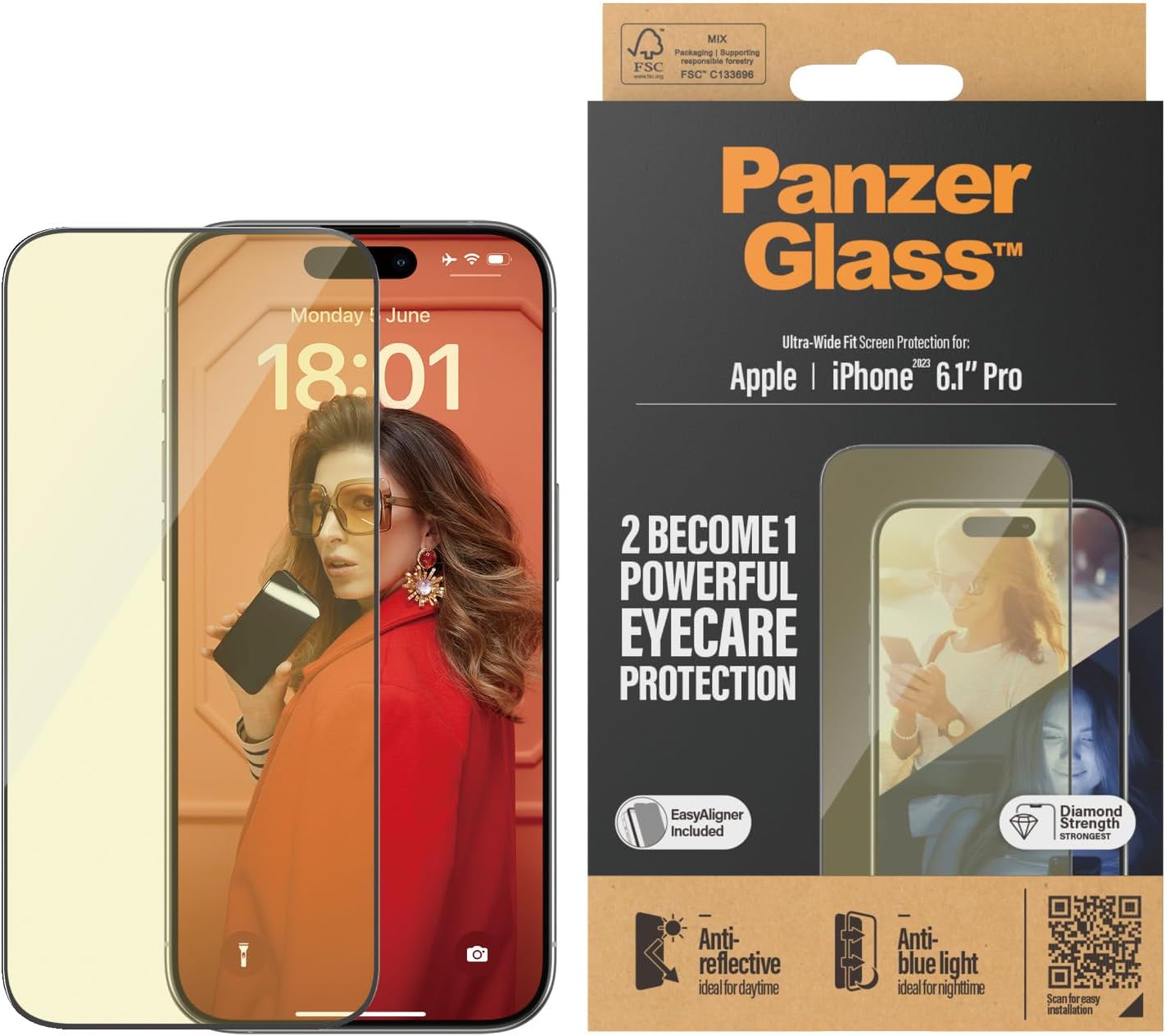 PanzerGlass UWF Anti Reflective & Bluelight Protection d'écran transparent Apple 1 pièce(s