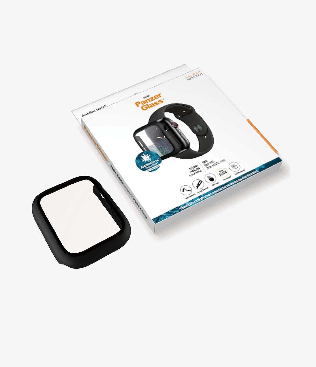 PanzerGlass™ Full Body Screen Protector for Apple Watch 4/5/6/SE 44 mm, Black