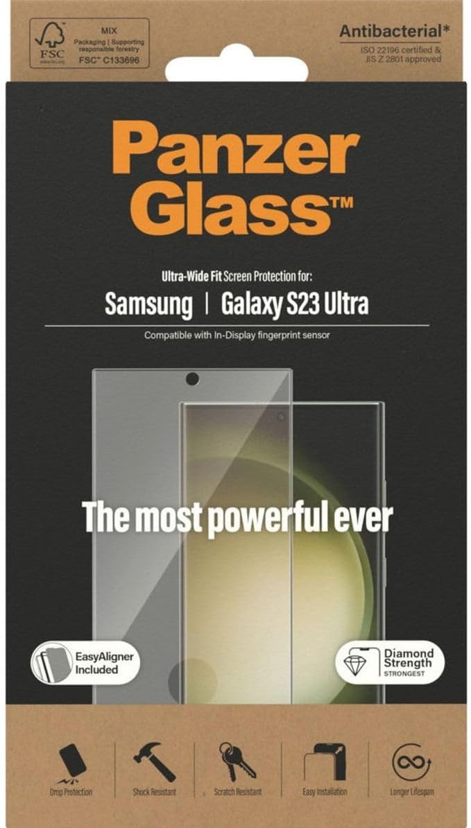 PanzerGlass Displayschutzglas für Samsung Galaxy S23 Ultra