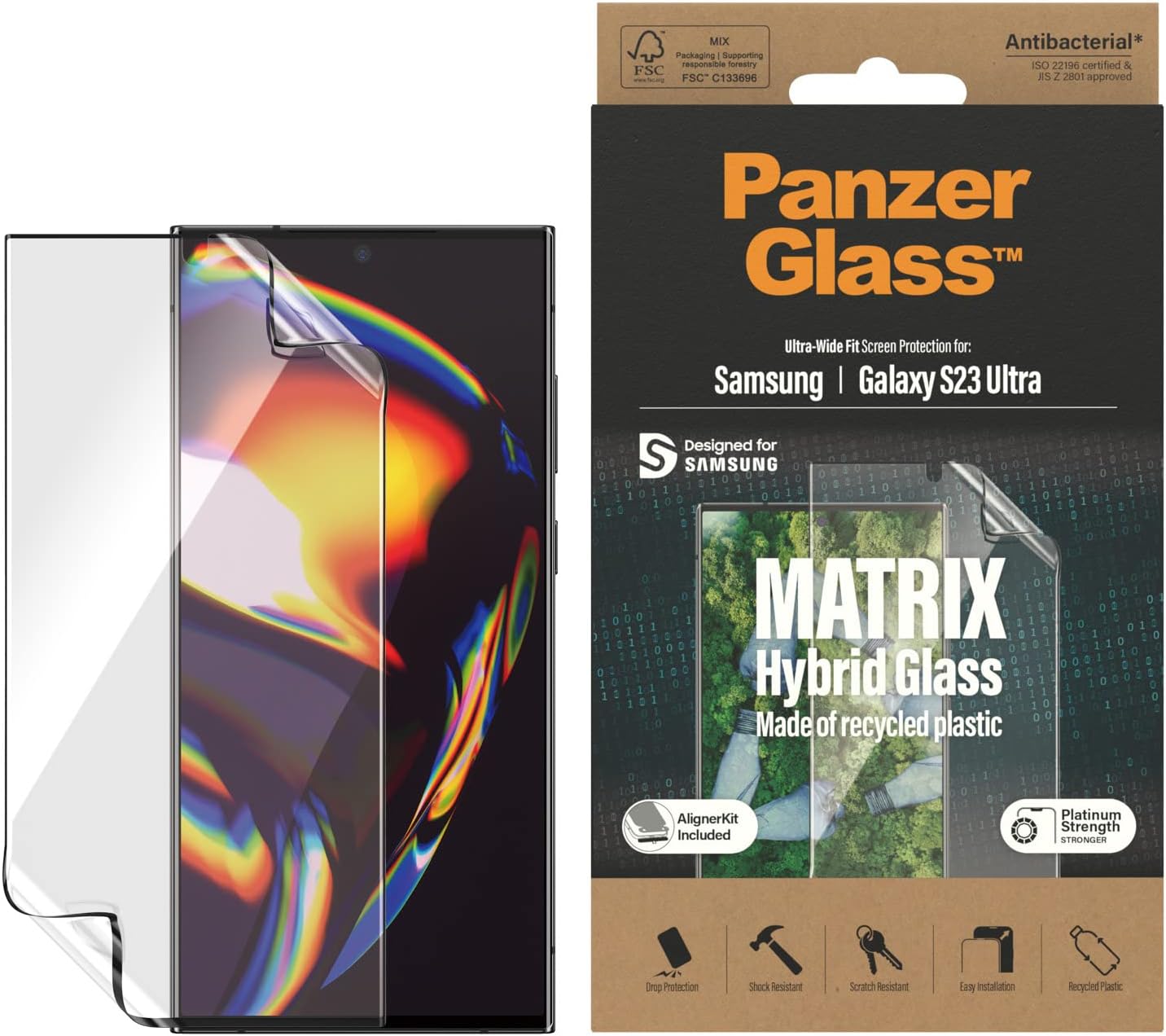 PanzerGlass Matrix Displayschutz für Samsung Galaxy S23 Ultra