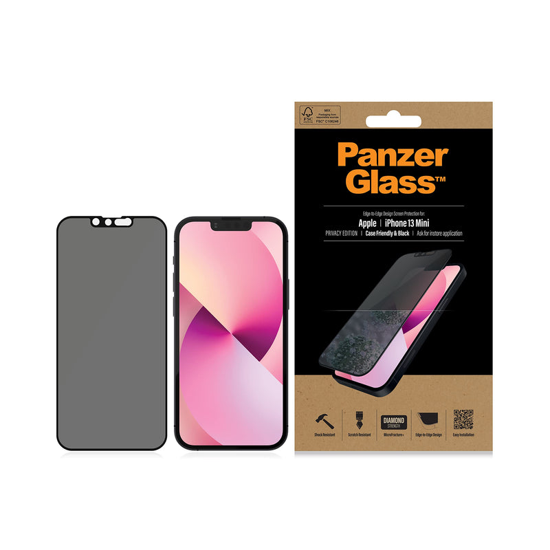 PanzerGlass Apple iPhone 13 mini Case Friendly Privacy AB, Black
