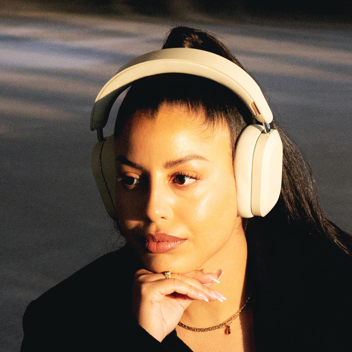 Mondo Over-Ears Wireless Headphones with Optional Cable, 45H of Active Play Time, Bluetooth, Dual ENC Microphones and Drivers, Greige