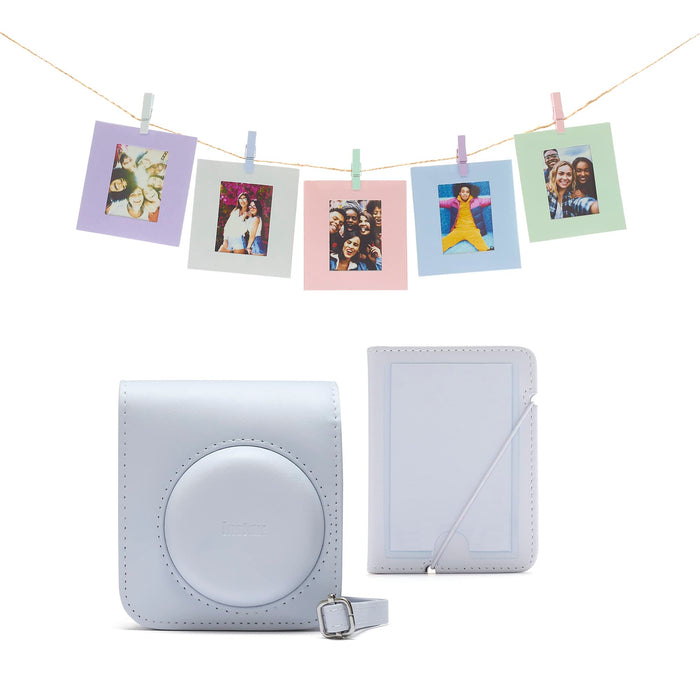 instax Mini 12 acessory kit, Camera case, Photo Album, Hanging Cards and pegs, Pastel Blue
