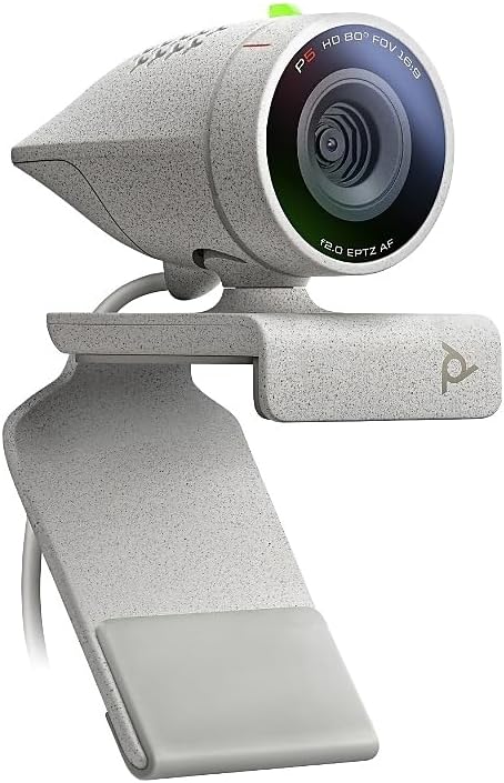 Poly Studio P5 Professional Webcam (Plantronics) - 1080p HD Laptop Camera for Video Conference & Distance Learning - Monitor & Tripod Mount - Privacy Shutter-Works w/Teams (Certified),Zoom(Certified) Webcam Studio P5