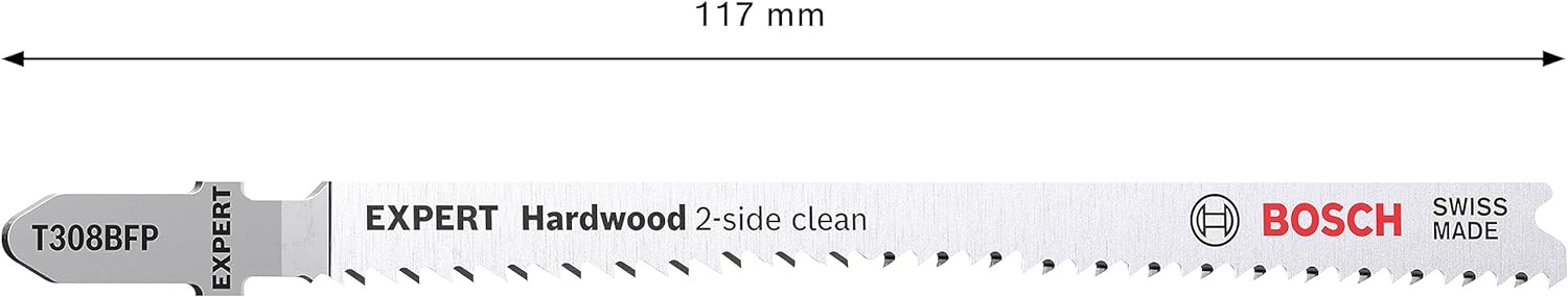 Bosch Accessories 2608900543 Expert Hardwood 2-Side Clean T 308 Bf Decoupeerzaagblad, 3 Stuks 3 Stuk(S) - [Dutch Import]