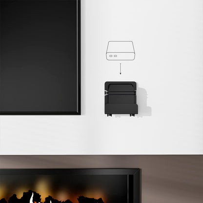 AISENS - MPC02-155 - Universal Wall Mount for Mini Pc, Router, Black