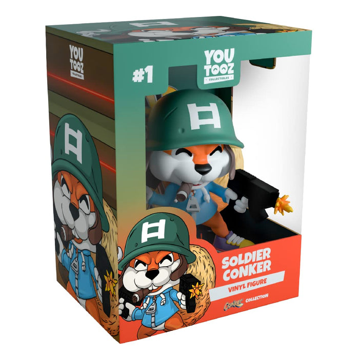 Youtooz Soldier Conker 3.9" Vinyl Figure, Official Licensed Collectible from Conkers Bad Fur Day Video Game, by Youtooz Conkers Bad Fur Day Collection Modern