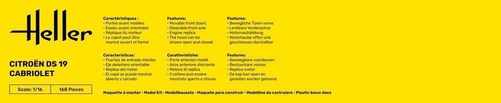 Heller - 1/16 STARTER KIT CITROEN DS 19 CABRIOLET (9/23) *