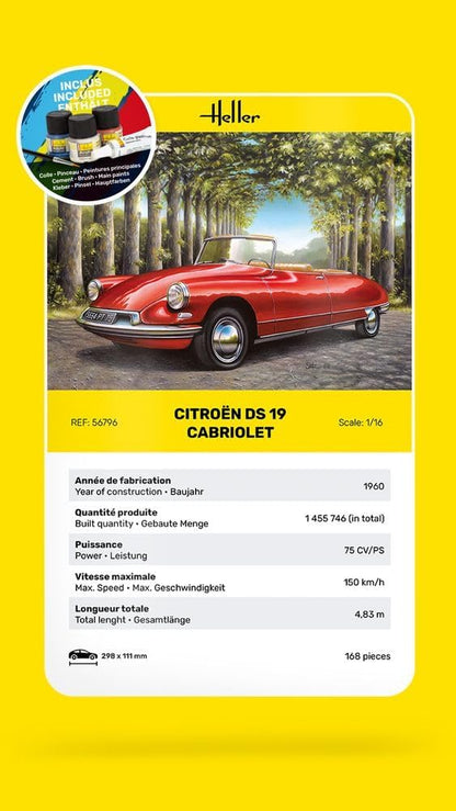 Heller - 1/16 STARTER KIT CITROEN DS 19 CABRIOLET (9/23) *