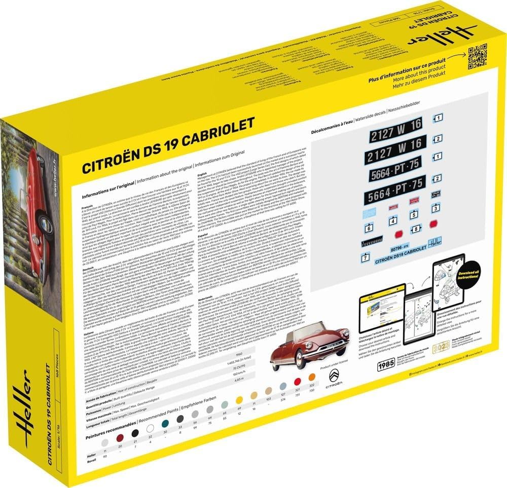Heller - 1/16 STARTER KIT CITROEN DS 19 CABRIOLET (9/23) *