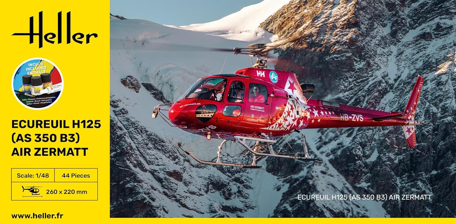 Heller - 1/48 STARTER KIT AS350 B3 ECUREUIL (6/23) *