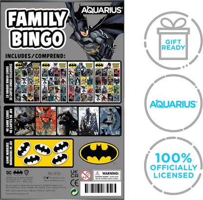 AQUARIUS DC Comics: Batman Family Bingo Game - Fun Family Party Game for Kids, Teens & Adults - Entertaining Game Night Gift - Officially Licensed Merchandise