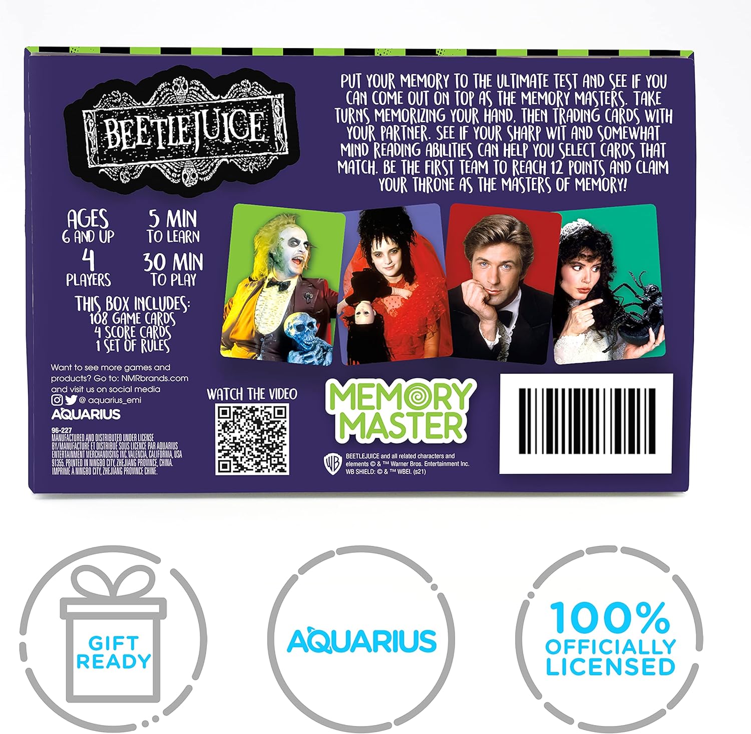 AQUARIUS - Beetlejuice Memory Master Card Game