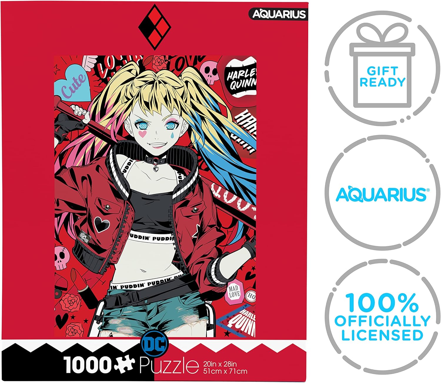 AQUARIUS - DC Comics Harley Quinn Puddin' 1000 Piece Jigsaw Puzzle